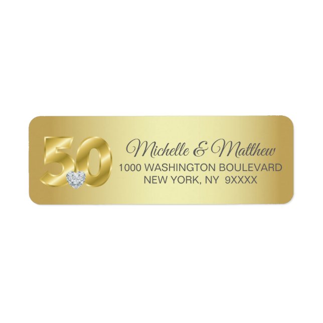 Personalised 50th Golden Wedding Anniversary (Front)