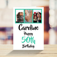 Personalised 50th happy birthday photo collage