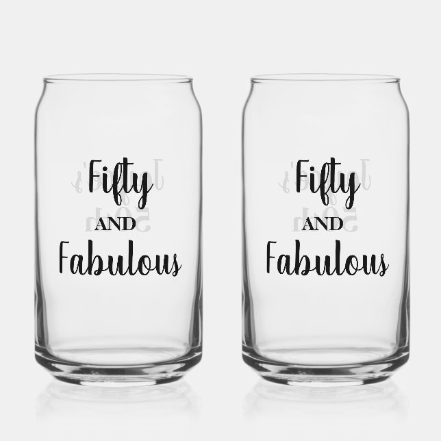 Personalised 50th Soda Glass (Front)