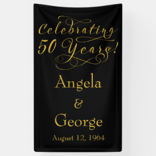 Personalised 50th Wedding Anniversary Banner