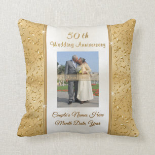 Personalised 50th Wedding Anniversary Gifts, PHOTO Cushion