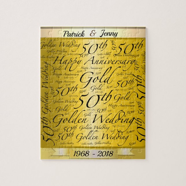 Personalised 50th Wedding Anniversary  Jigsaw Puzzle (Vertical)