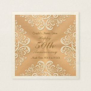 Personalised 50th Wedding Anniversary Napkins
