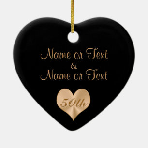 Personalised 50th Wedding Anniversary Ornament