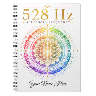 Personalised 528 Hz Solfeggio Frequency Notebook