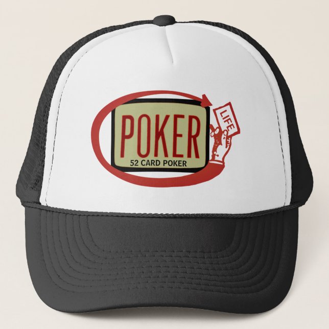 Personalised 52 Card Poker LIFE Custom Trucker Hat (Front)