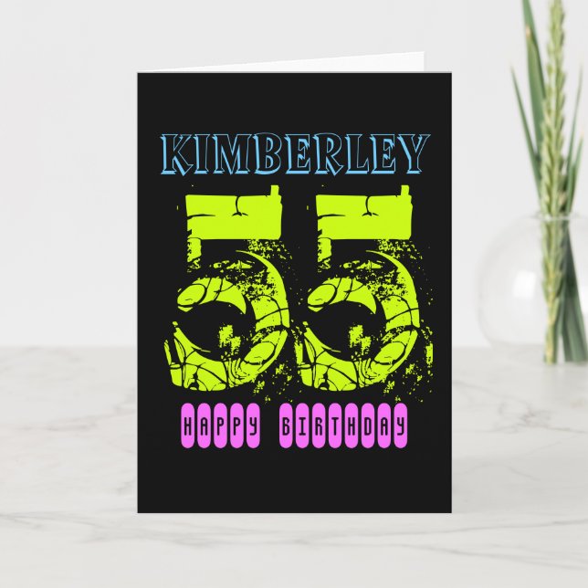 Personalised 55th Birthday Greeting Card (Front)