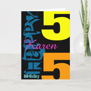 Personalised 55th Birthday POP Greeting Card