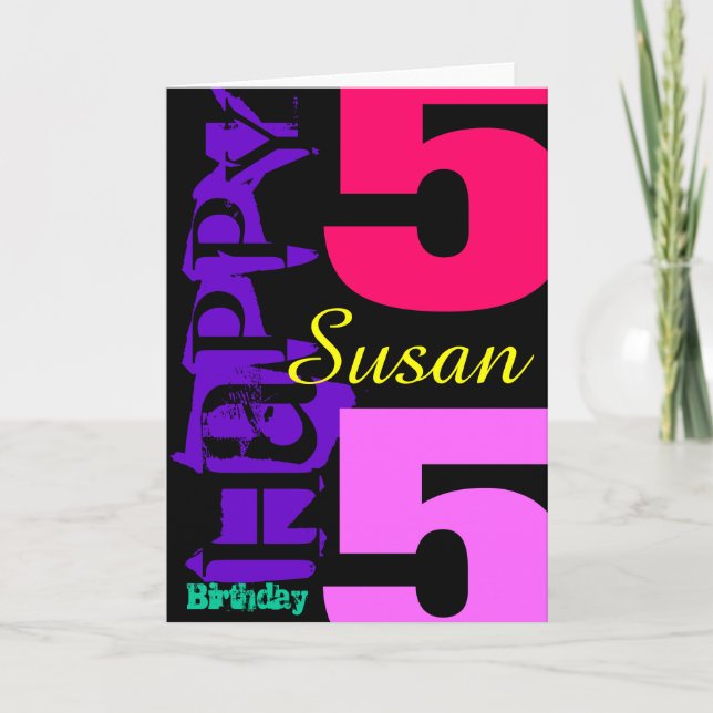 Personalised 55th Birthday POP Greeting Card (Front)