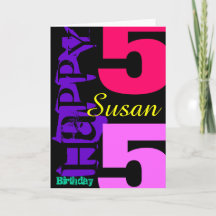 Personalised 55th Birthday POP Greeting Card