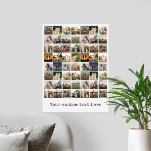 Personalised 56 Photo Collage Poster