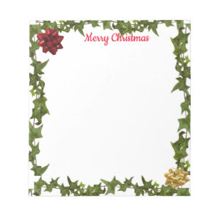 Personalised 5.5 x 6"  Christmas Note Pad