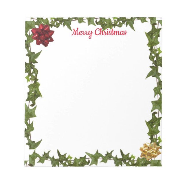 Personalised 5.5 x 6"  Christmas Note Pad (Front)