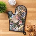 Personalised 5 Family Photo Collage Monogrammed Oven Mitt<br><div class="desc">Create your own custom, personalised, beautiful elegant faux gold typography script, monogrammed, red hearts, cool, five photo collage, crafted with precision and care, combining functionality with personalised style, kitchen oven mitt, designed to not only protect your hands but also add a touch of uniqueness to your kitchen and express your...</div>