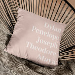 Personalised 5 Name Family Keepsake Cushion<br><div class="desc">Are you looking for a beautiful way to keep your family close? Our Personalised Keepsake Throw Pillow is the ideal way to do just that! This stylish and cosy pillow features the names of you and your family - whether it's your husband, wife, kids, or even your pets - printed...</div>
