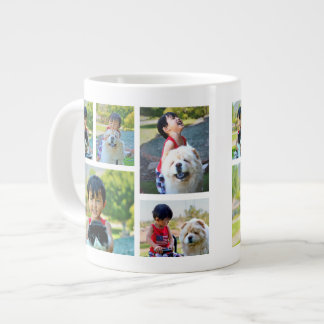 Personalised 5 Photo Colour Collage Frames Large Coffee Mug