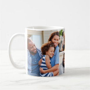 Personalised 5 Photo Family Collage Template Coffee Mug
