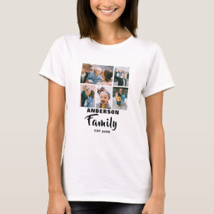 Personalised 5 Photo Family T-Shirt