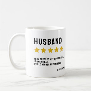 Personalised 5 Star Review Would Recommend Coffee Mug