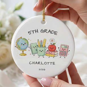 Personalised 5TH Grade Girl Ceramic Tree Decoration