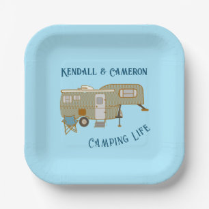 Personalised 5th Wheel RV Camping Paper Plates