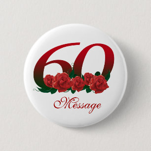 Personalised 60 6 cm round badge