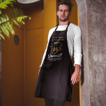 Personalised 60th Birthday Born 1963 Vintage Black Apron<br><div class="desc">A personalised classic black apron design for that birthday celebration for somebody born in 1963 and turning 60. Add the name to this vintage retro style black, white and gold design for a custom birthday gift. Easily edit the name and year with the template provided. A wonderful custom black birthday...</div>