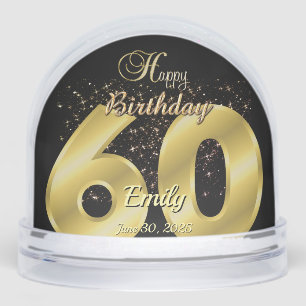 Personalised 60th Birthday Gift Snow Globe 