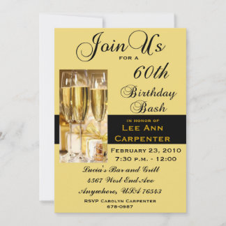 Personalised 60th Birthday Party Invitation