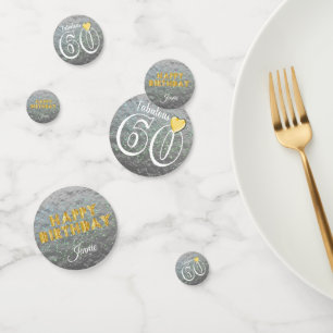Personalised 60th Birthday Party Table Confetti