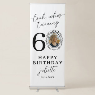 Personalised 60th Birthday Welcome Retractable Banner
