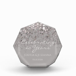 Personalised 60th Diamond Anniversary Keepsake Photo Block