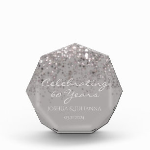 Personalised 60th Diamond Anniversary Keepsake Photo Block