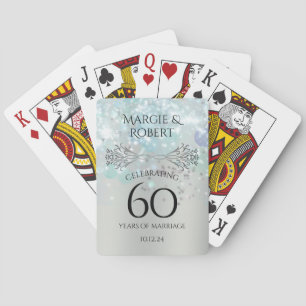Personalised 60th Diamond Anniversary Keepsake Playing Cards
