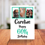 Personalised 60th happy birthday photo collage card<br><div class="desc">Put a smile on a face with this personalised 60th birthday photo collage card. - Simply click to personalise this design 🔥 My promises - This design is unique and is designed with you in mind 🙏 Thank you for supporting my small business - If you would like a bespoke...</div>