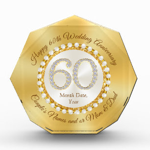 Personalised, 60th Wedding Anniversary Gifts