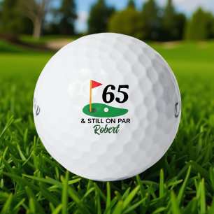 Personalised 65th Birthday Gift for Golfer Golf Balls