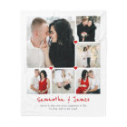 Personalised 6-photo blanket with names & quote