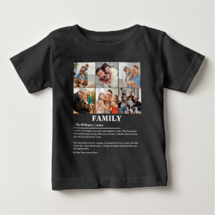Personalised 6 Photo Collage Family Definition Baby T-Shirt