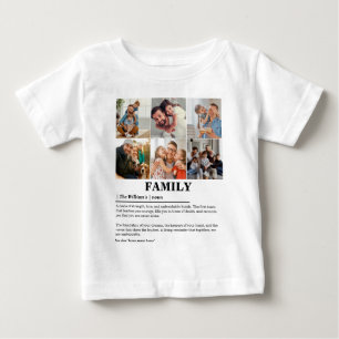Personalised 6 Photo Collage Family Definition Baby T-Shirt