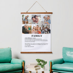 Personalised 6 Photo Collage Family Definition Hanging Tapestry