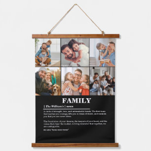 Personalised 6 Photo Collage Family Definition Hanging Tapestry