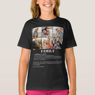 Personalised 6 Photo Collage Family Definition T-Shirt