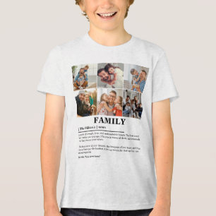 Personalised 6 Photo Collage Family Definition Tri-Blend Shirt