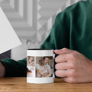 Personalised 6 Photo Collage   Fathers Day Mug