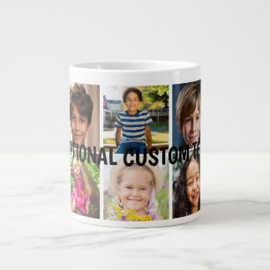 Personalised 6 Photo Collage Giant Coffee Mug