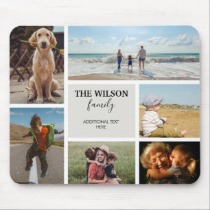 Personalised 6 Photo Family Memories Collage Mouse Mat