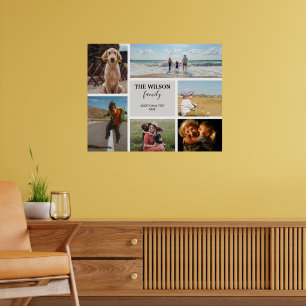 Personalised 6 Photo Family Memories Collage Poster