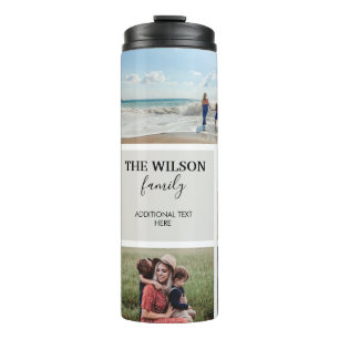 Personalised 6 Photo Family Memories Collage Thermal Tumbler
