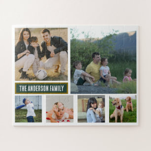 Personalised 6‑Photo Family Name - Gift Jigsaw Puzzle